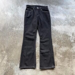 Vintage 90's Levi's 515 BOOTCUT flare black denim jeans paper tag